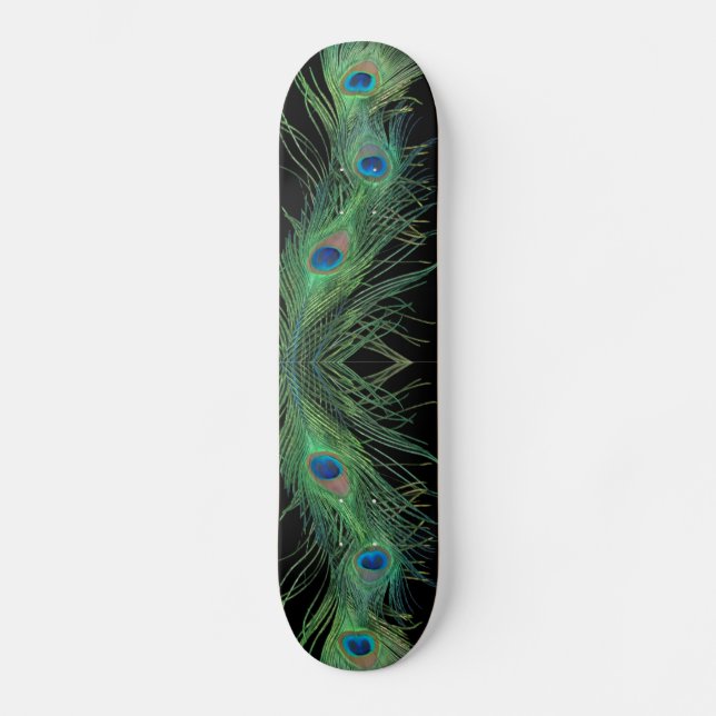 Green Feathers with Black Skateboard (Front)