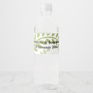 GREEN FERN CUSTOMIZABLE WATER LABEL
