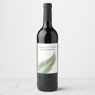 GREEN FERN CUSTOMIZABLE WINE LABEL