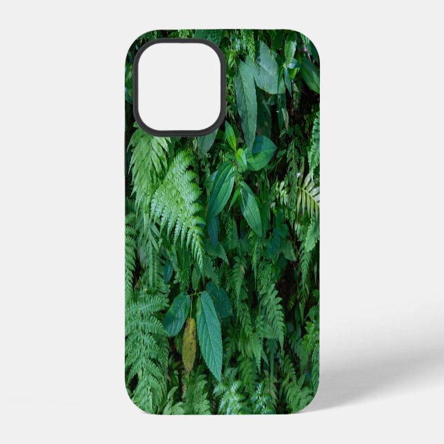 Green Fern Grass Foliage Texture iPhone Case (Back)