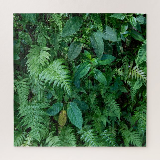 Green Fern Grass Foliage Texture Jigsaw Puzzle (Vertical)