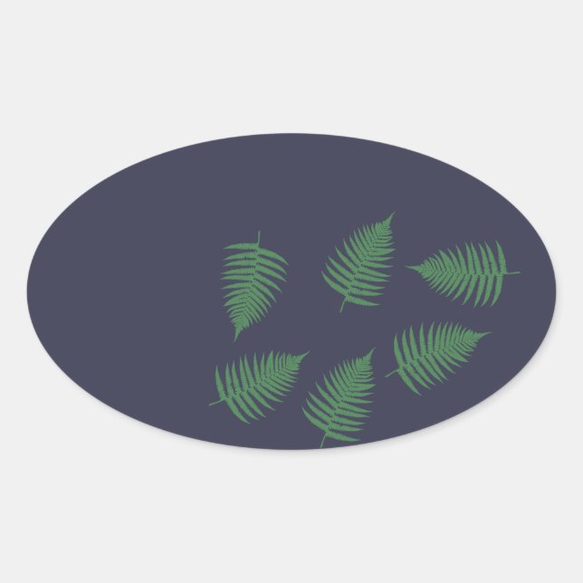 Green Fern Lucky Sticker (Front)