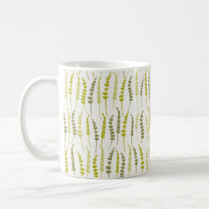 Green Fern Pattern Coffee Mug