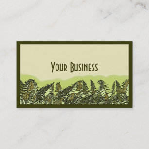 Green fern plant customisable business cards