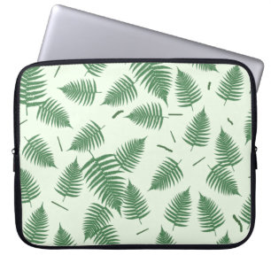 Green  Fern Plant Leaf Pattern Laptop Sleeve