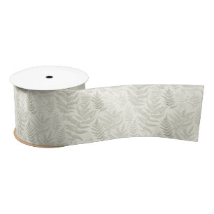 Green fern satin ribbon