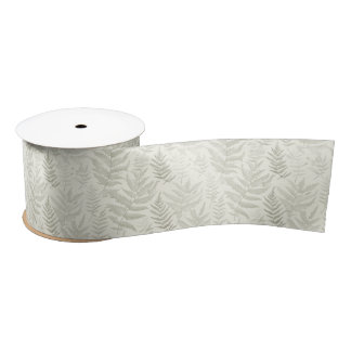 Green fern satin ribbon