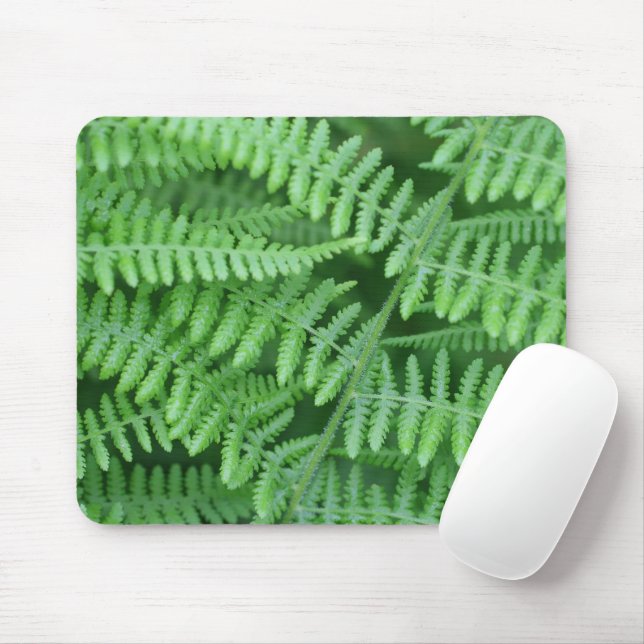 Green Ferns Nature  Mouse Pad (With Mouse)