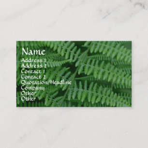 Green Ferns Nature Photography Business Card