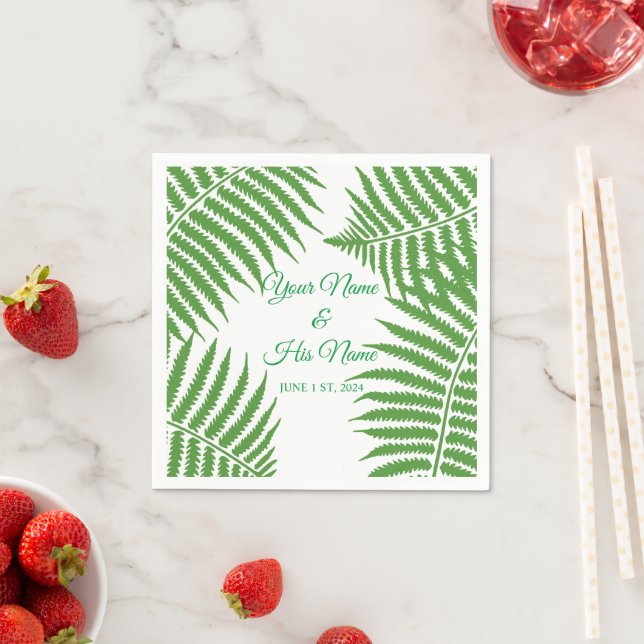 Green Ferns Thunder_Cove  Napkin (Insitu)