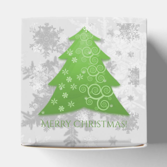 Green Festive Christmas Tree Favour Box (Top)