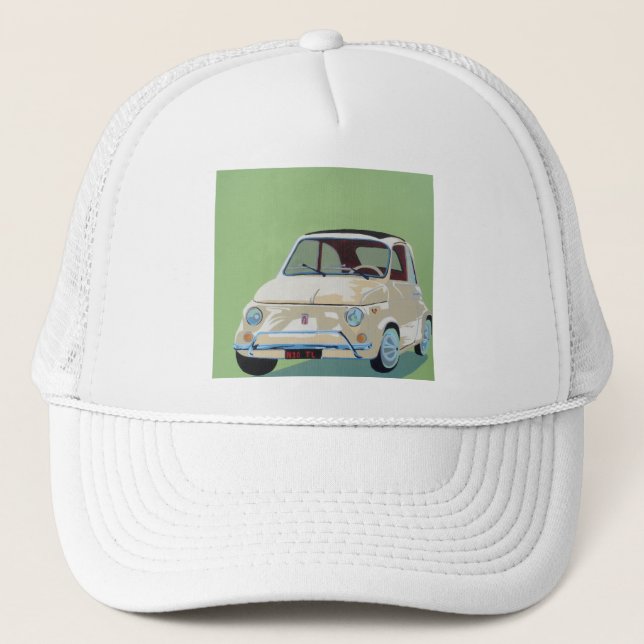 Green Fiat 500 Trucker Hat (Front)