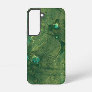 Green fibres abstract  samsung galaxy case
