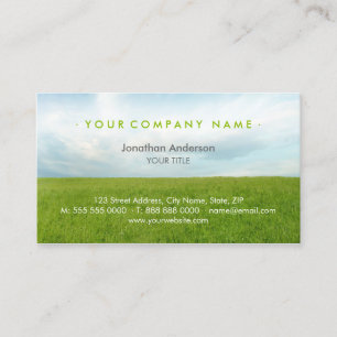 Green Field business card
