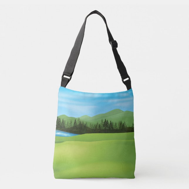  Green field Crossbody Bag (Front)