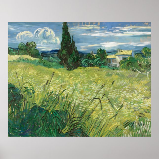 Green Field Vincent van Gogh Poster (Front)