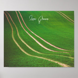 Green fields poster