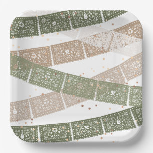 Green Fiesta Birthday Party Plates