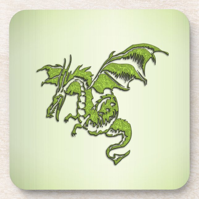 Green Fighting Dragon Coaster (Front)