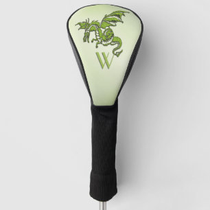 Green Fighting Dragon Monogram Golf Head Cover