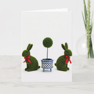 Green Figures Topiary Art Card