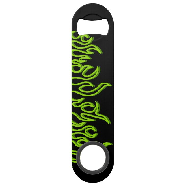 Green Fire Flames Blaze Outlines (Front)