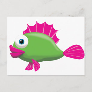 GREEN FISH POSTCARD