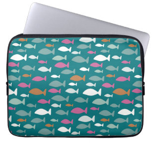 Green Fish Shoal Laptop Sleeve