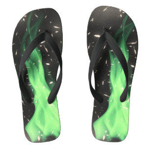 Green flame jandals