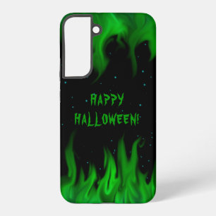 Green Flames in the Starlight Sky Samsung Galaxy Case