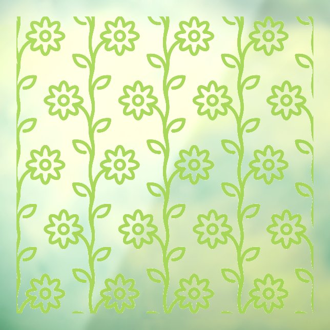 Green Flat Flower Garden Pattern (Sheet 3)