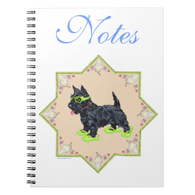 Green FlipFlops Spiral Notebook (Front)