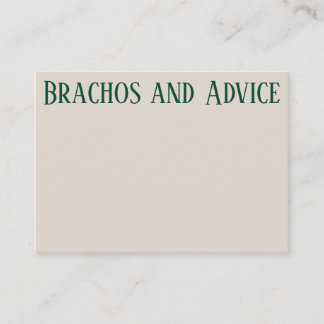 Green floral advice card