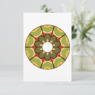 Green Floral Art Invitations