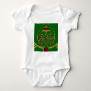 Green Floral Baby Bodysuit