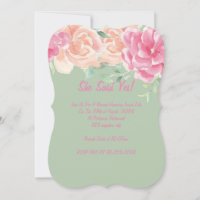 Green Floral Bridal Shower invitation