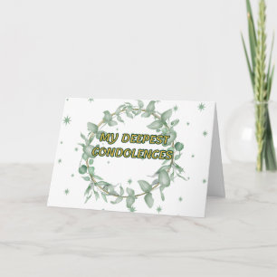 Green Floral Condolence  Card