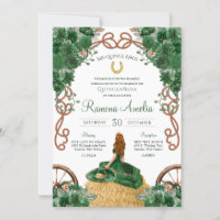 Green Floral Country Western Charro Quinceañera