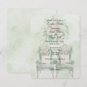 Green Floral Couples Shower