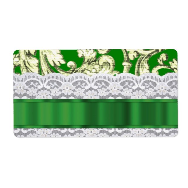 Green floral damask (Front)