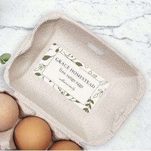 Green Floral Farm Chicken Egg Carton Product
