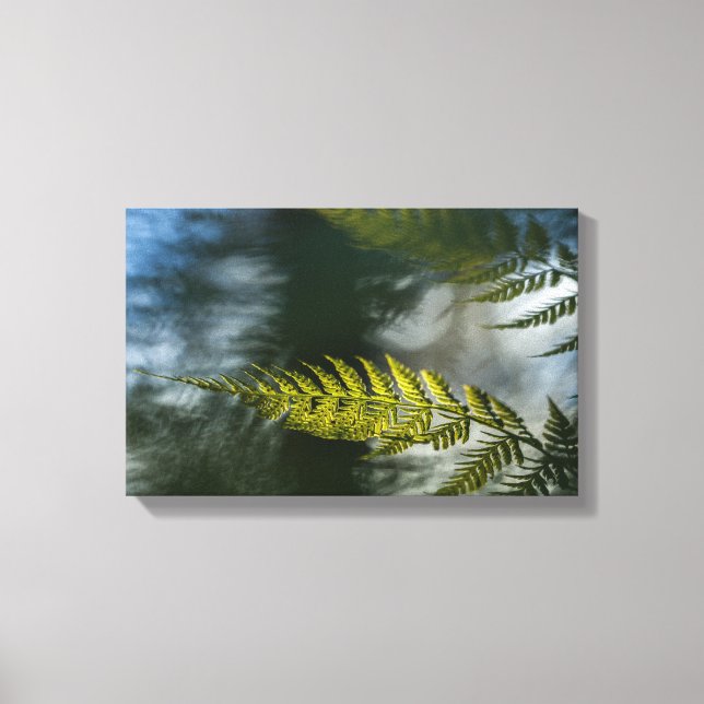 Green Floral Fern Nature Photo Canvas Print (Front)