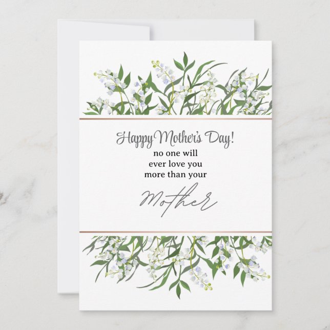Green Floral Frame Mother's Day Card (Front)