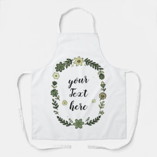 Green Floral Gift Apron