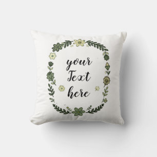 Green Floral Gift Cushion