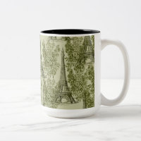 Green Floral Paris Eiffel Tower