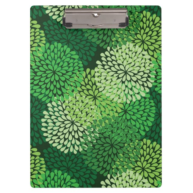 Green floral pattern clipboard (Front)