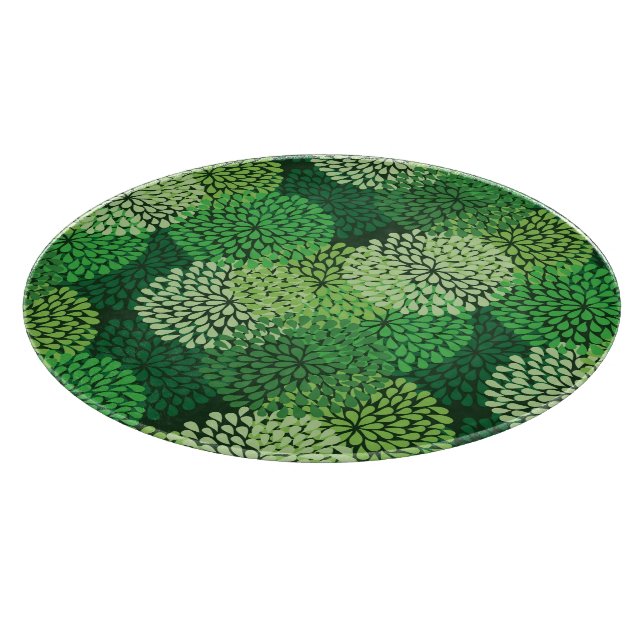 Green floral pattern cutting board (Corner)