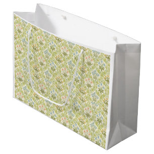 Green floral pattern girlyclassic grandmillenial large gift bag