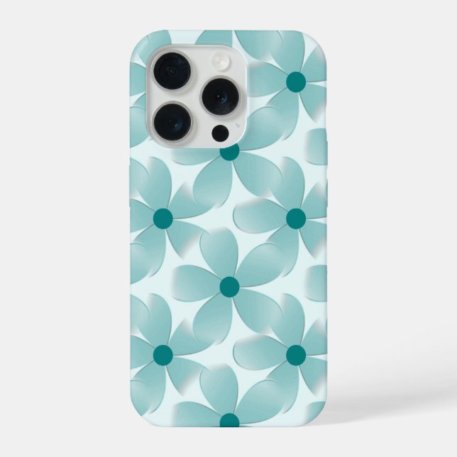Green floral pattern. iPhone case (Back)